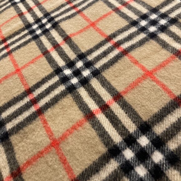 100% Cashmere Vintage Authentic Burberry Nova Check Scarf - Picture 6 of 6